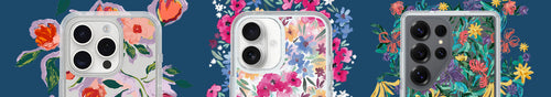 Variety of colorful, stylish and trendy OtterBox floral phone cases for iPhone and Samsung Galaxy