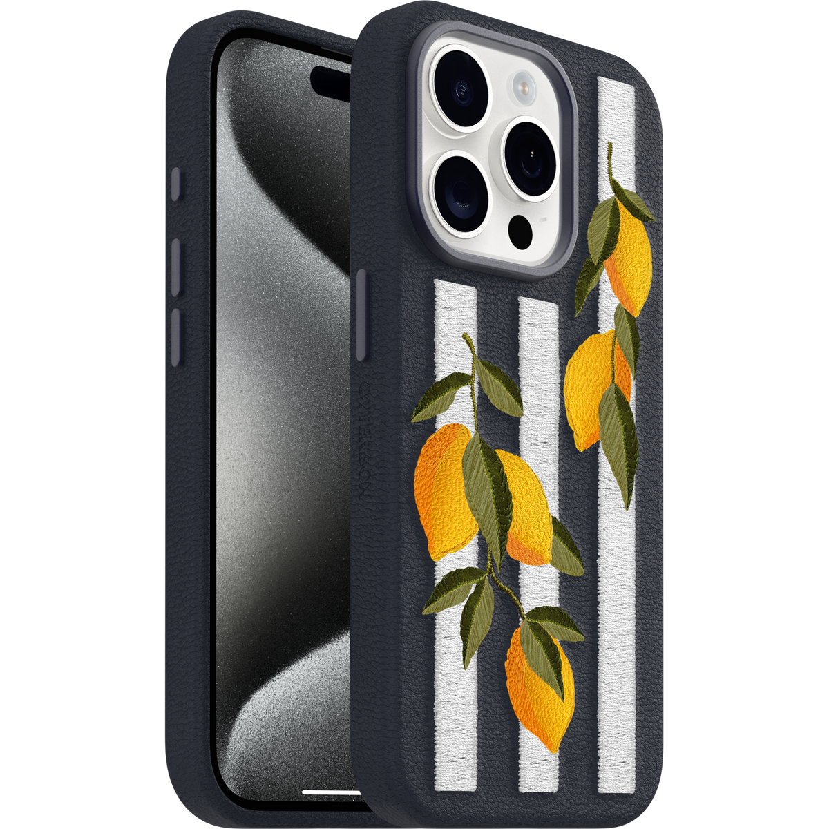 iPhone 15 Pro Symmetry Series Cactus Leather Embroidery Case