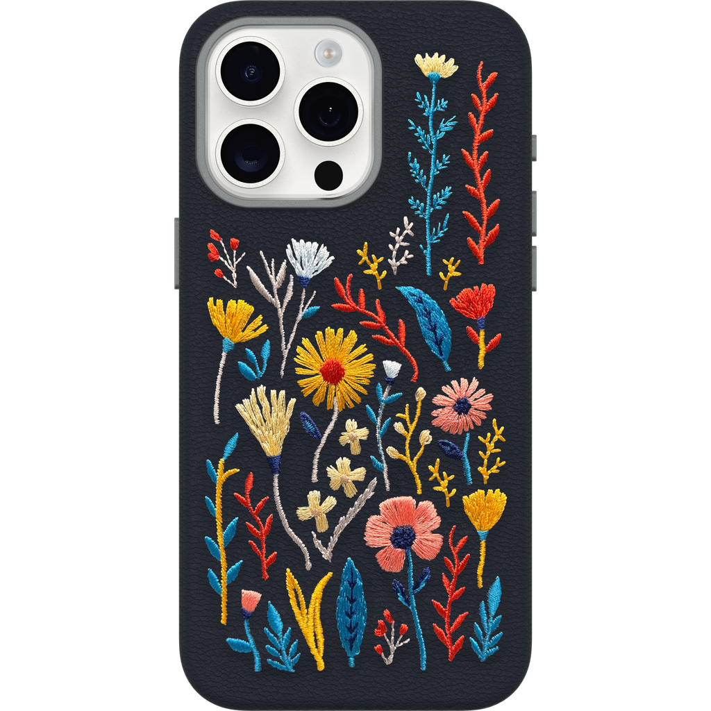 iPhone 15 Pro Max Symmetry Series Cactus Leather Embroidery Case - Image 3043