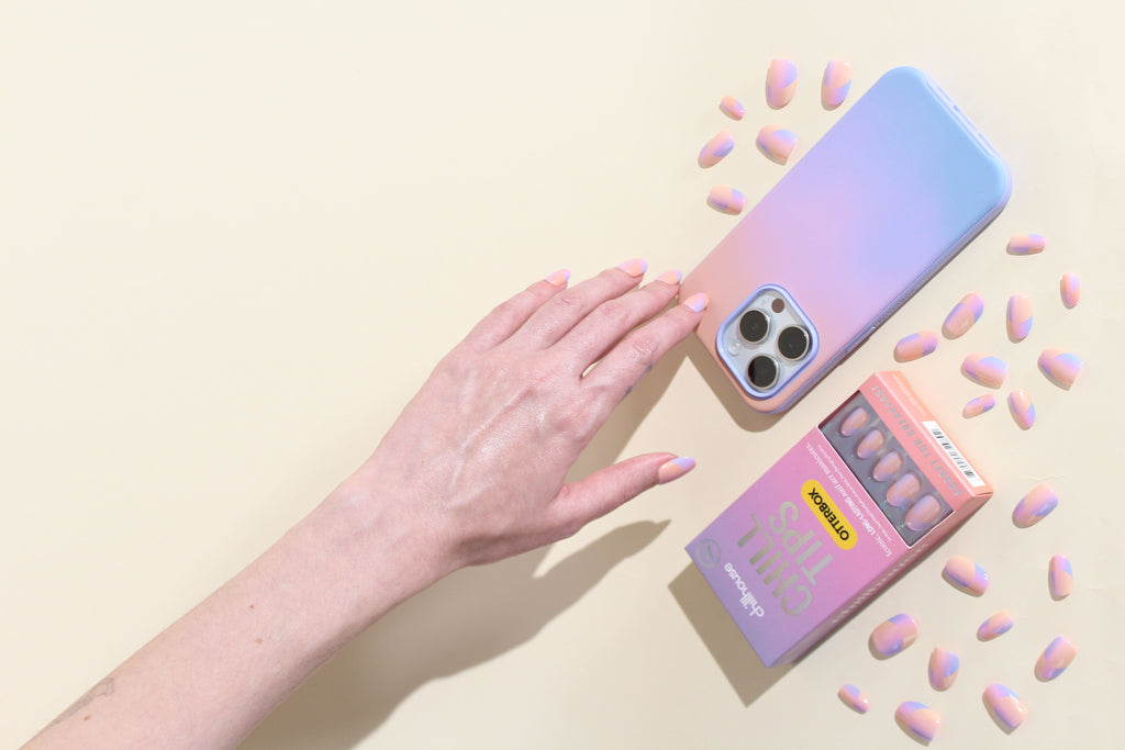 OtterBox x Chillhouse Peach and Purple Ombre Nail Set �������� Sorbet for Breakfast - Image 29139
