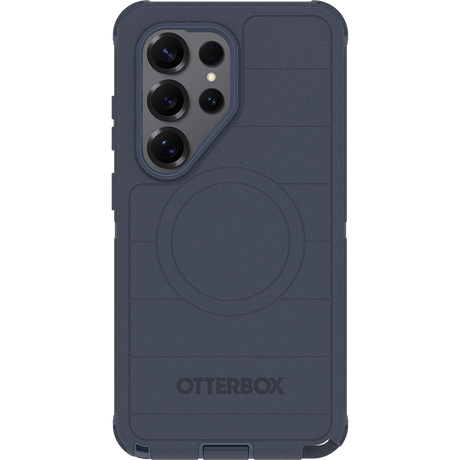 Dark blue phone case with OtterBox branding on a white background