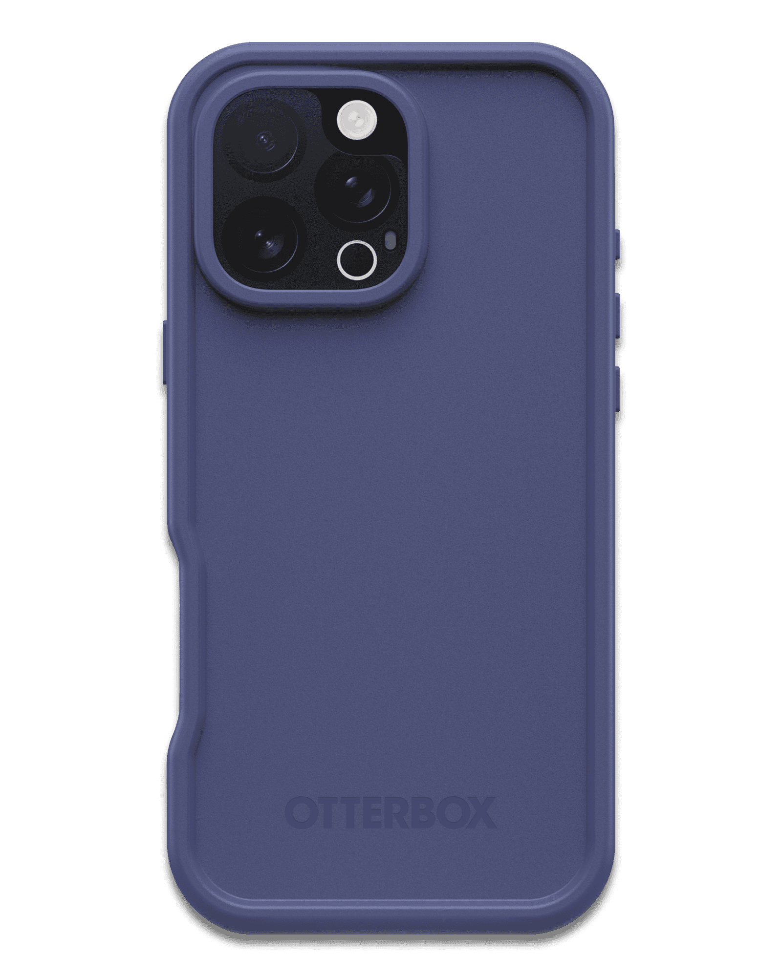 Blue phone case with OtterBox branding on a transparent background