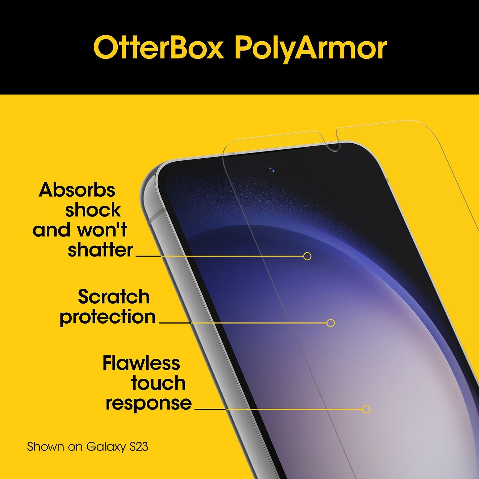 Galaxy S24 OtterBox PolyArmor Screen Protector - Image 4
