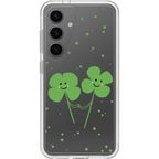 Galaxy S24 Symmetry Series Clear Clovers Case - Image 28443