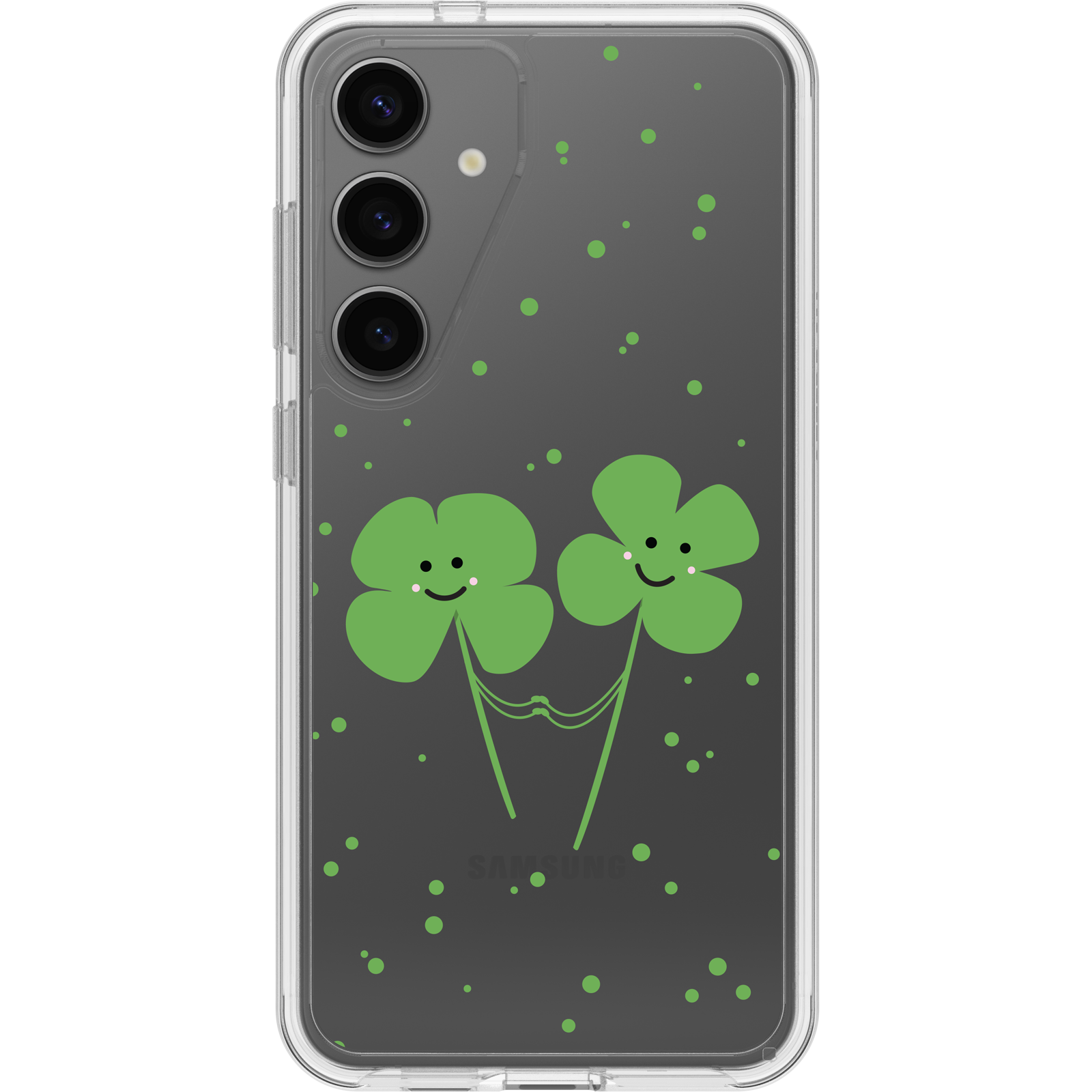 Galaxy S24+ Symmetry Series Clear Clovers Case