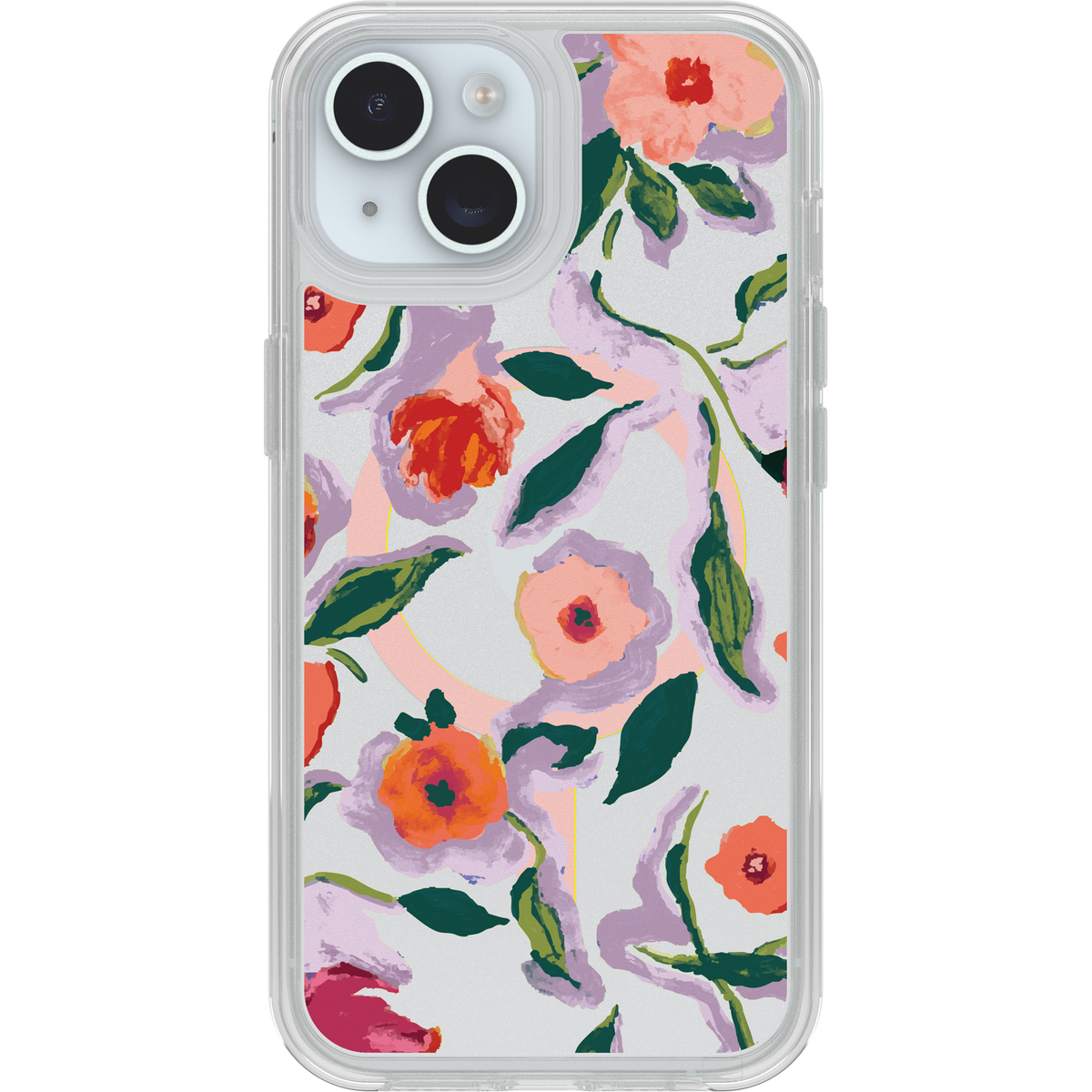 iPhone 16e, iPhone 15, iPhone 14 and iPhone 13 Symmetry Series Clear for MagSafe Confetti of Blossoms Case - Image 27790
