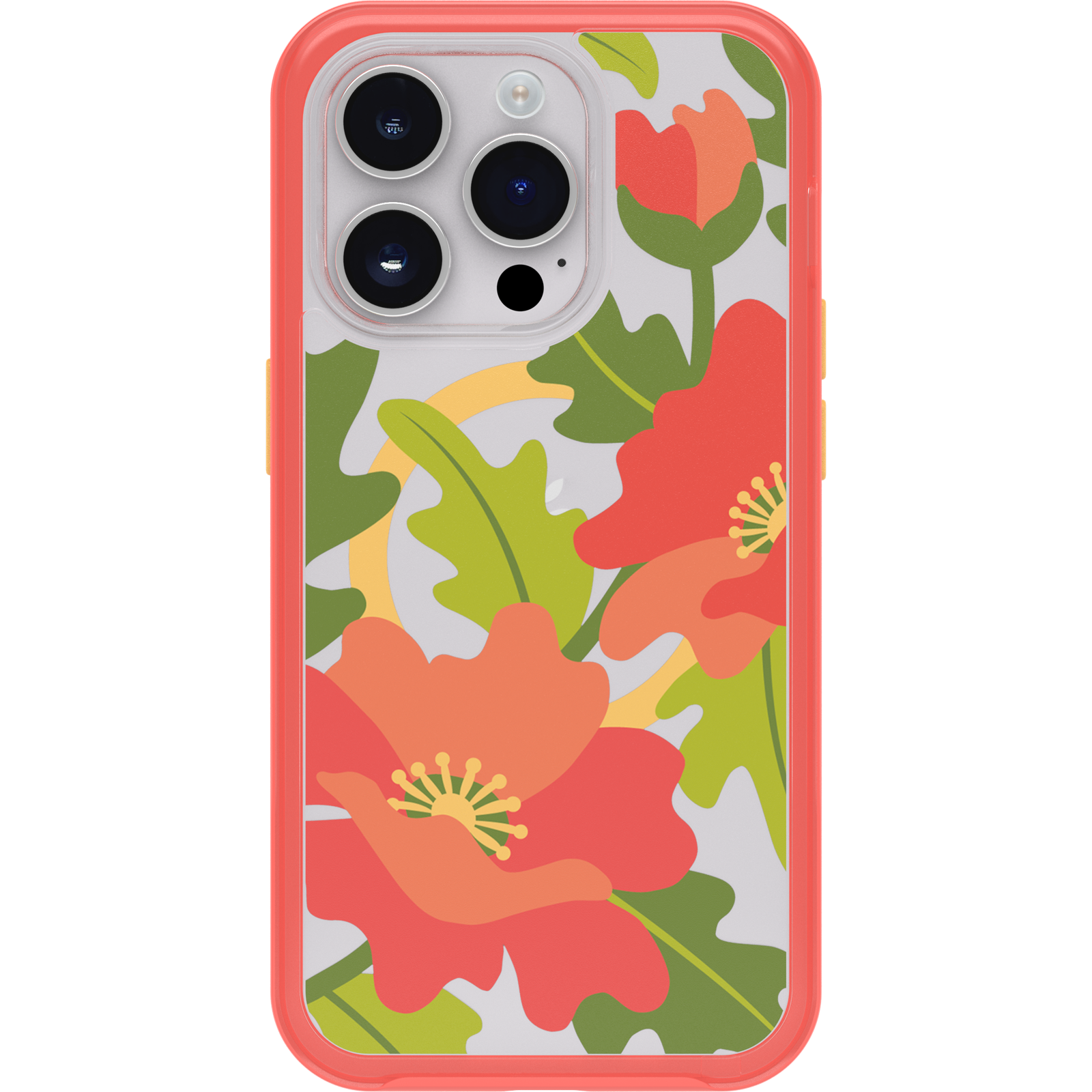 iPhone 14 Pro Symmetry Series Clear Case for MagSafe Fluttering Flora - Image 2764