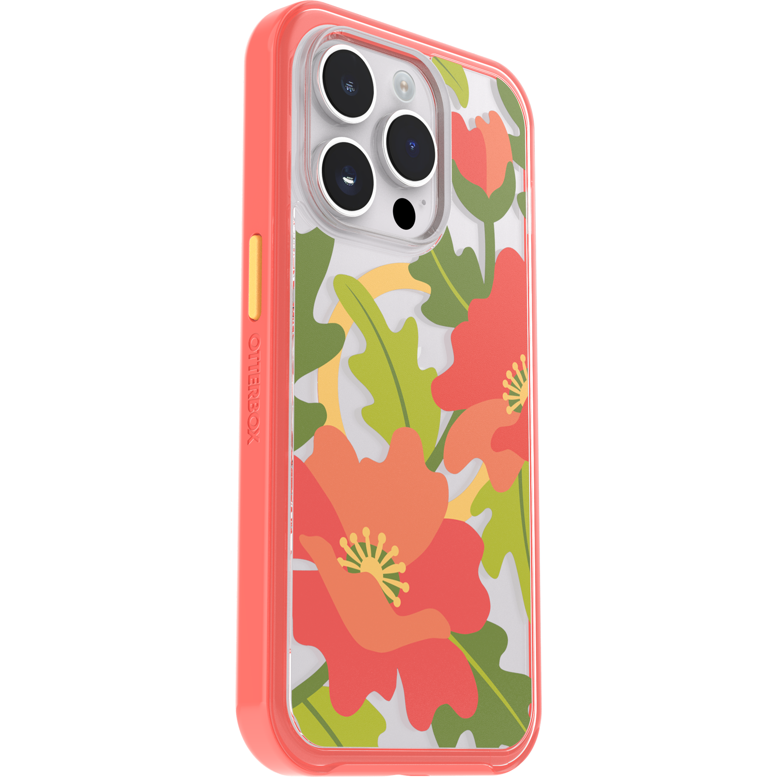 iPhone 14 Pro Symmetry Series Clear Case for MagSafe Fluttering Flora - Image 2765