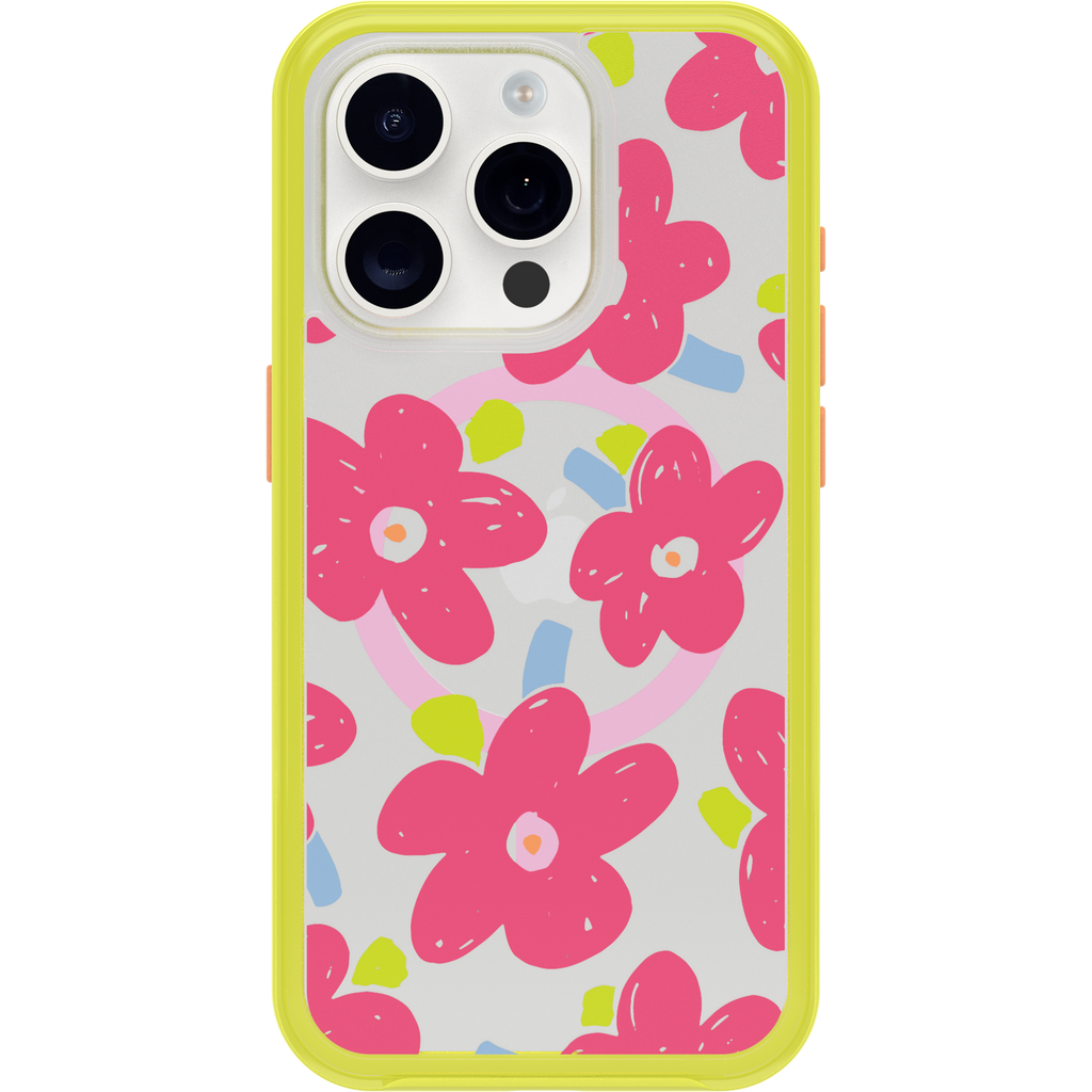 iPhone 15 Pro Symmetry Series Clear Case for MagSafe Fluttering Flora - Image 28227