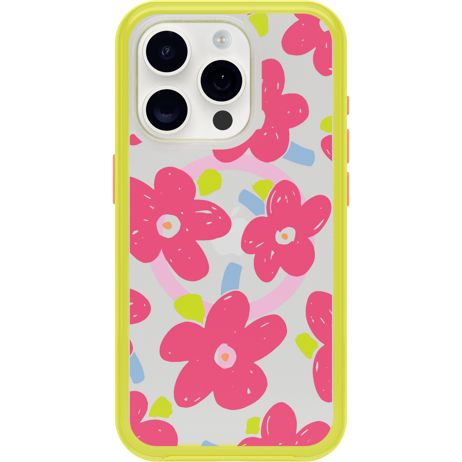 iPhone 15 Pro Symmetry Series Clear Case for MagSafe Fluttering Flora - Image 28227