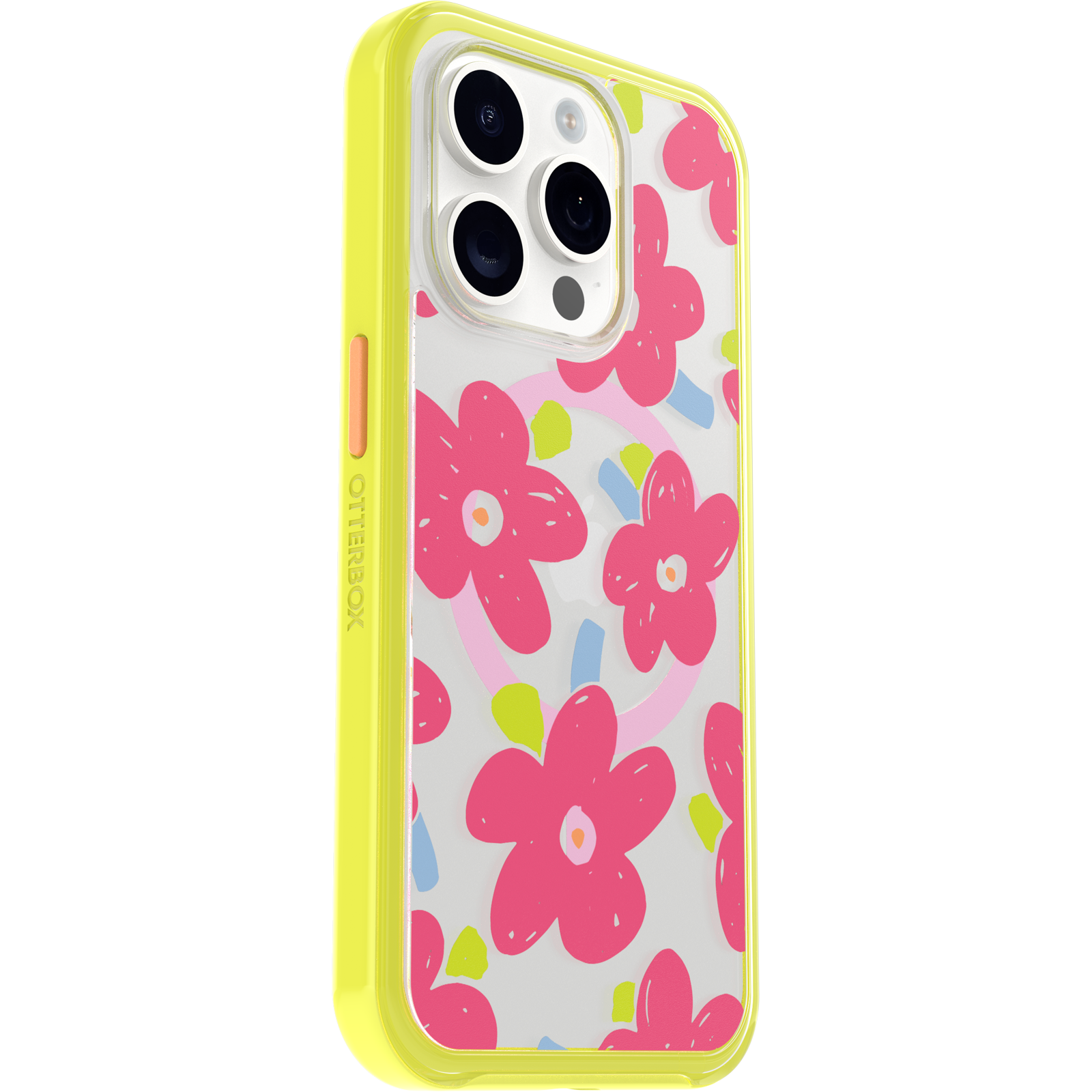 iPhone 15 Pro Symmetry Series Clear Case for MagSafe Fluttering Flora - Image 28228