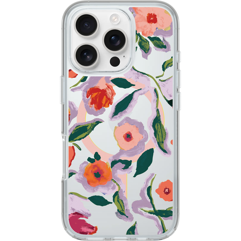 product image 1 - iPhone 16 Pro Case Symmetry Series Clear for MagSafe Confetti of Blossoms