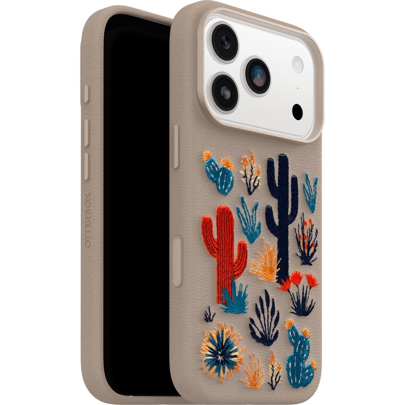 product image 1 - iPhone 17 Pro Case Symmetry Series Cactus Leather Embroidery