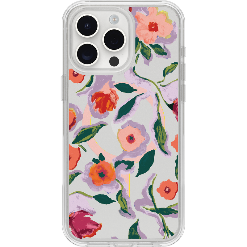 product image 1 - iPhone 15 Pro Max Case Symmetry Series Clear for MagSafe Confetti of Blossoms