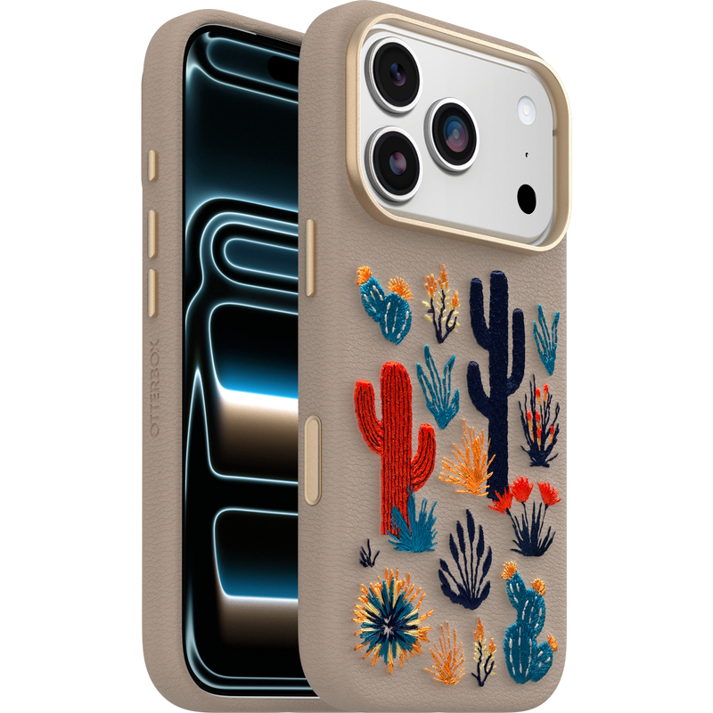 product image 1 - iPhone 17 Pro Case Symmetry Series Cactus Leather Embroidery