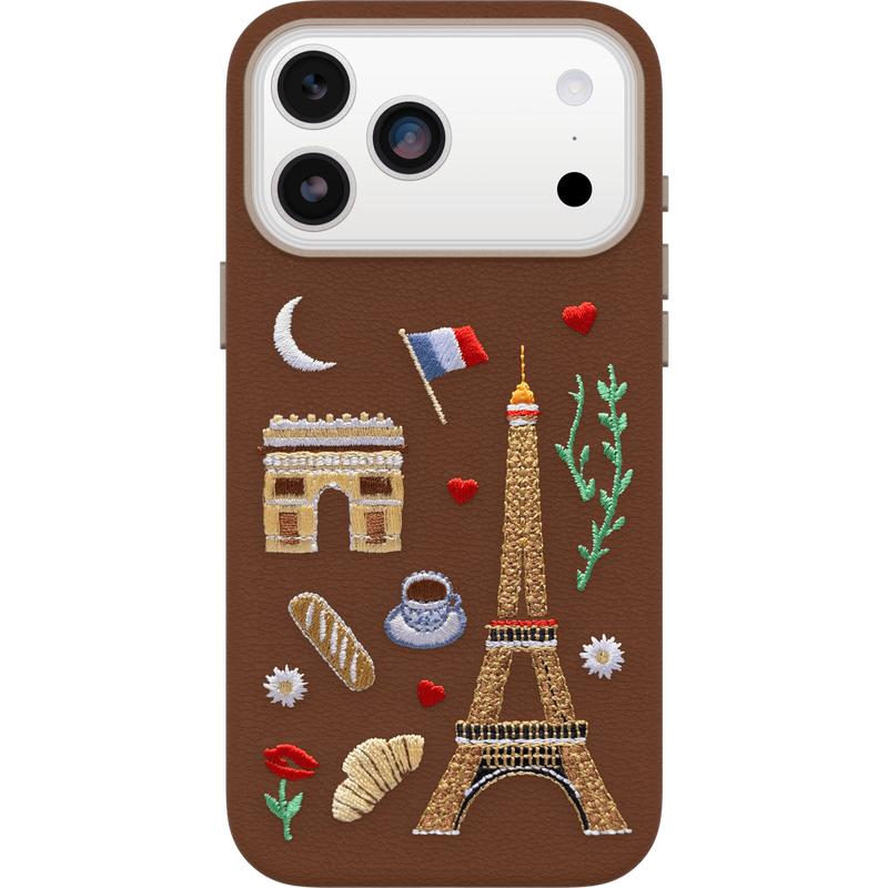 product image 2 - iPhone 17 Pro Max Case Symmetry Series Cactus Leather Embroidery