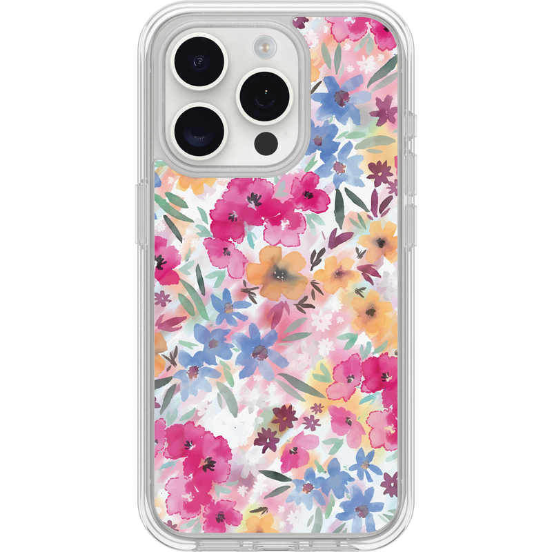 product image 1 - iPhone 15 Pro Case Symmetry Series Clear for MagSafe Confetti of Blossoms