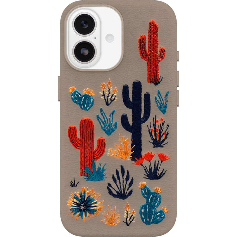 product image 2 - iPhone 17 Case Symmetry Series Cactus Leather Embroidery