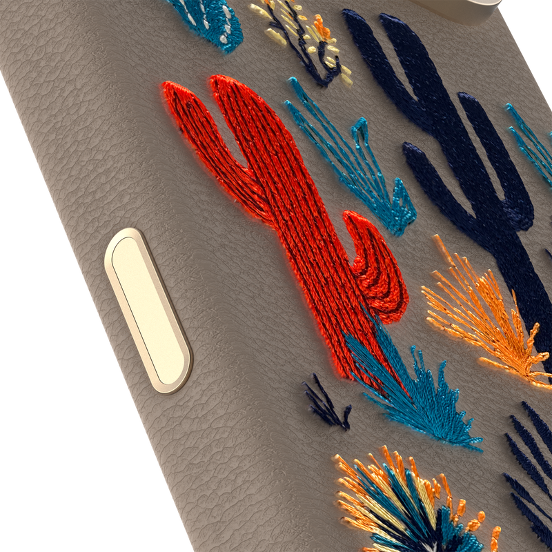 product image 3 - iPhone 17 Pro Max Case Symmetry Series Cactus Leather Embroidery