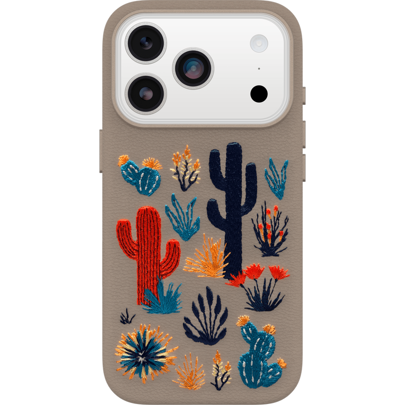 product image 2 - iPhone 17 Pro Case Symmetry Series Cactus Leather Embroidery