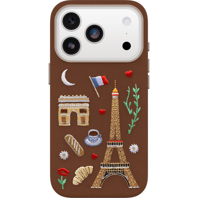 product image 2 - iPhone 17 Pro Case Symmetry Series Cactus Leather Embroidery