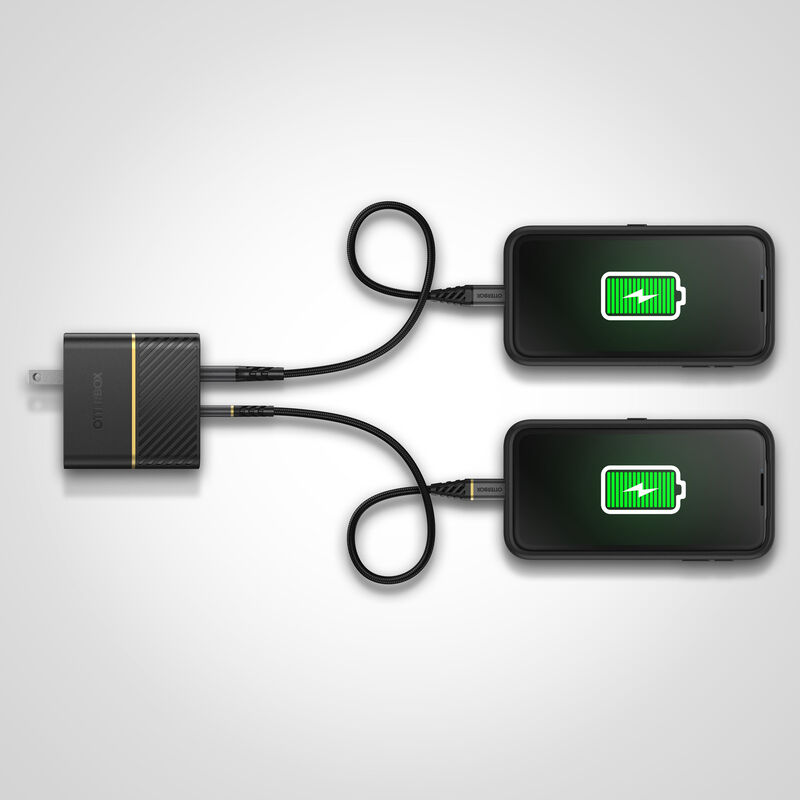 product image 4 - USB-C and USB-A Dual Port Wall Charger, 30W Combined Fast Charge