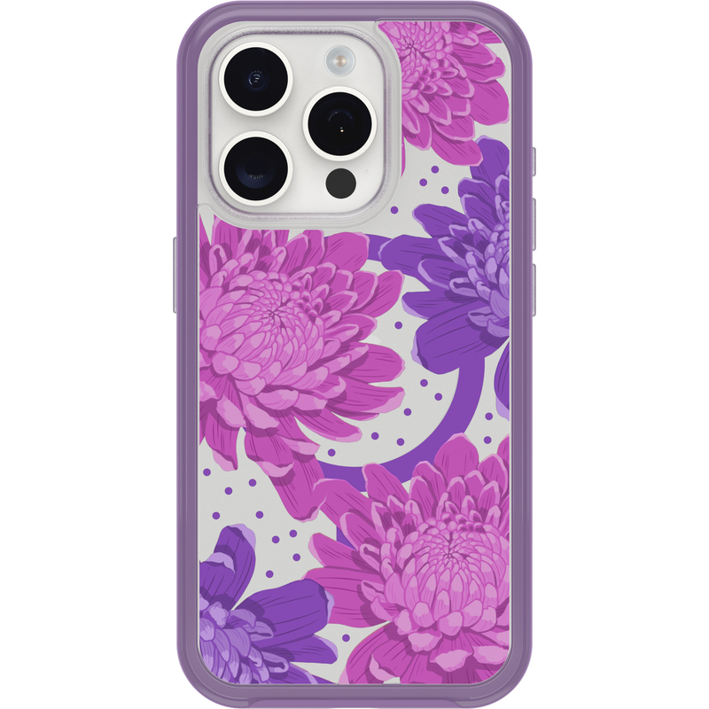 product image 2 - iPhone 15 Pro Case Symmetry Series Clear for MagSafe Fluttering Flora