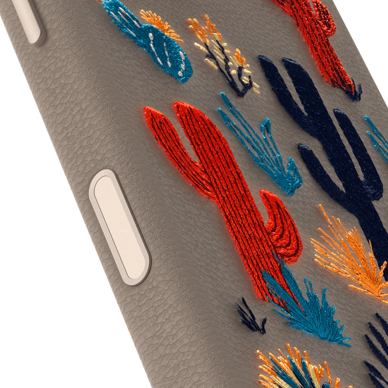 product image 3 - iPhone 17 Case Symmetry Series Cactus Leather Embroidery