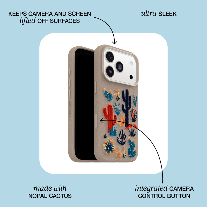 product image 5 - iPhone 17 Pro Max Case Symmetry Series Cactus Leather Embroidery