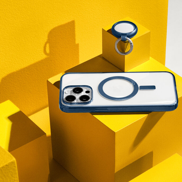 blue lumen series phone and airtag cases