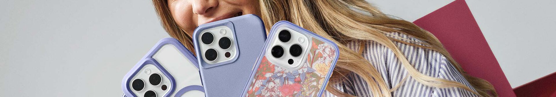 woman holding cute thin iphone cases