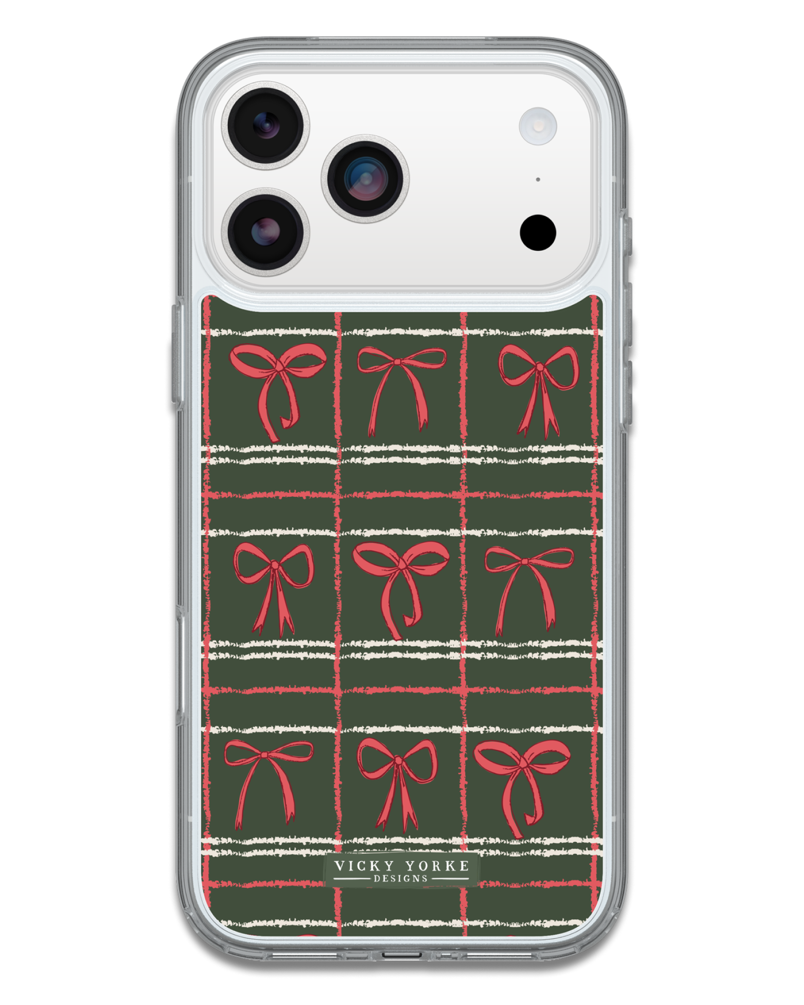 Holiday Plaid and Bows Phone Case | OtterBox