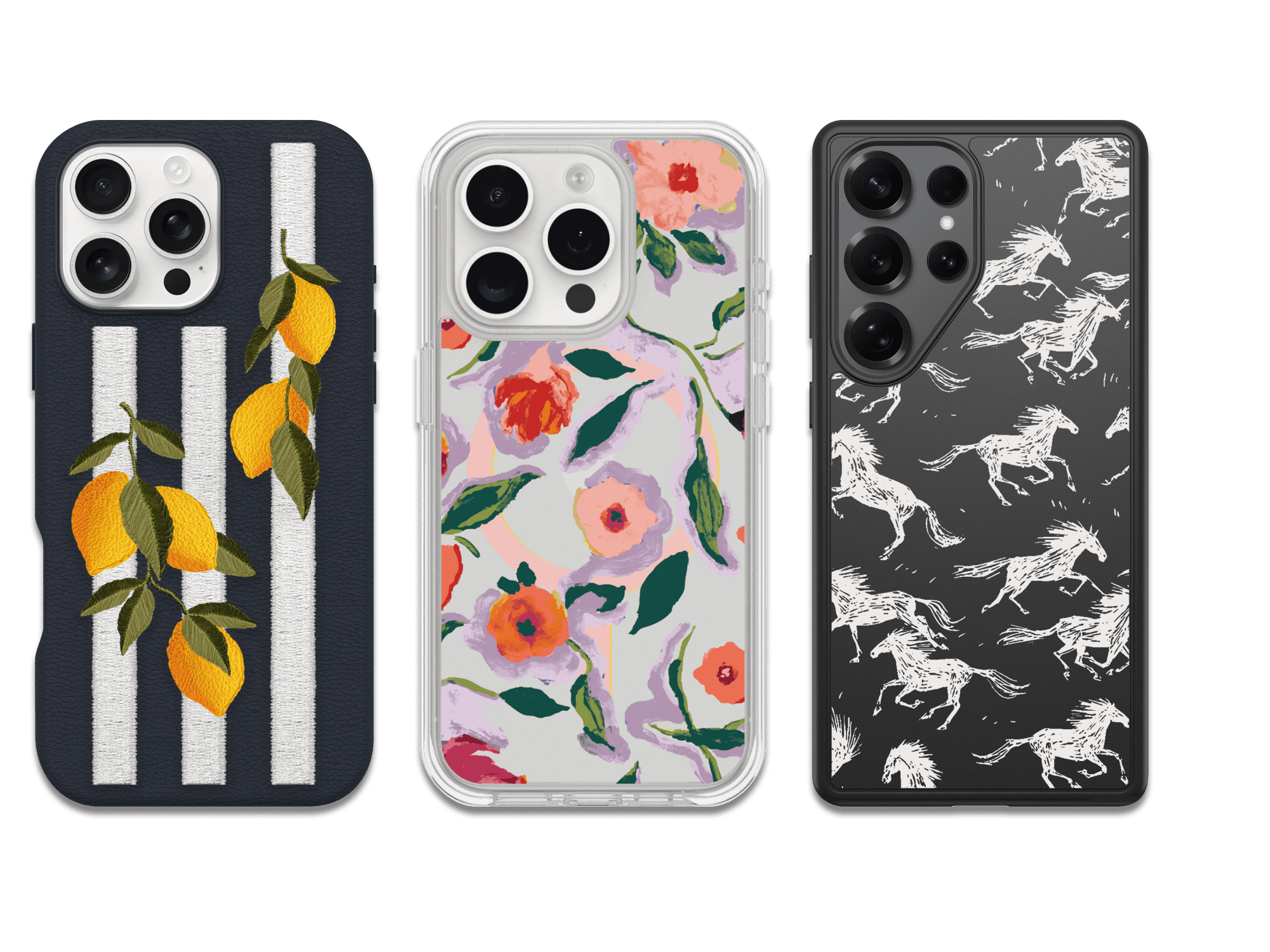 Colorful Floral, Western iPhone, and lemon embroidery and Galaxy Phone Cases | OtterBox