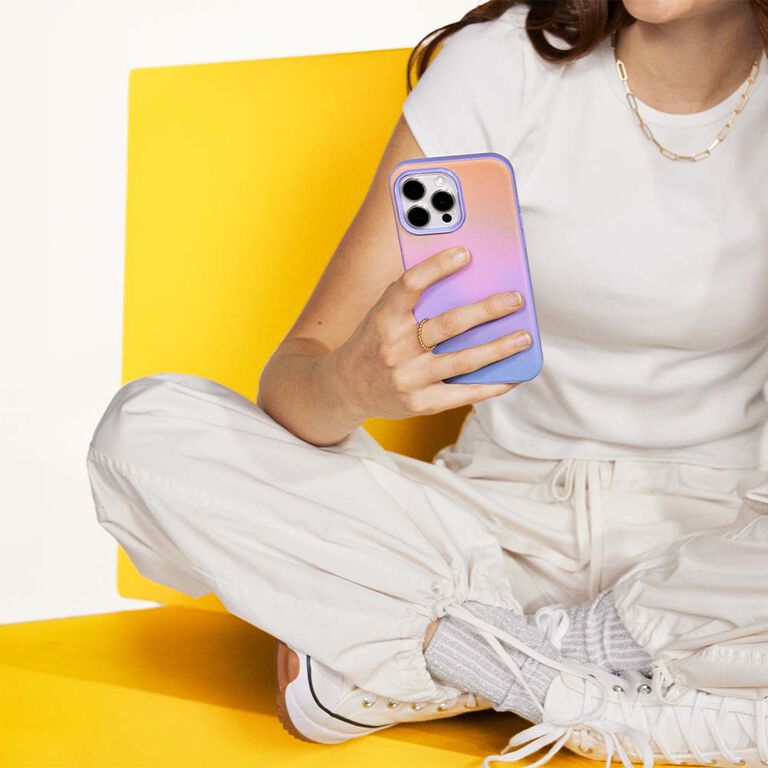 Girl with cute pink phone case for iphone | OtterBox