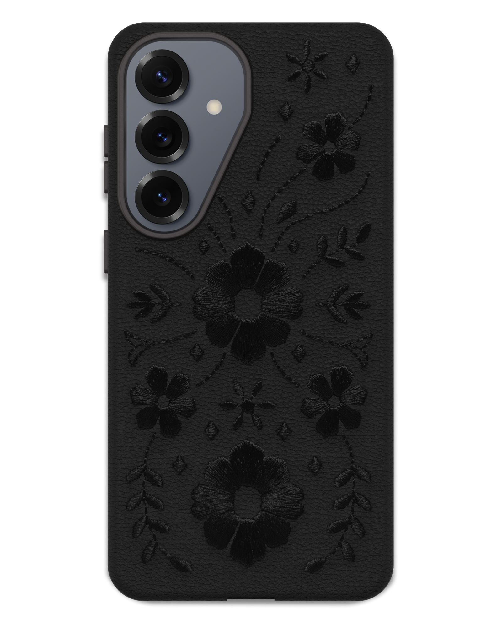 Black Cactus Leather Embroidery New Galaxy Case | OtterBox